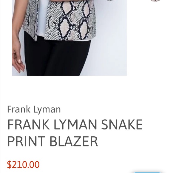 💕HOST PICK Frank Lyman snakeskin print blazer - Picture 8 of 8